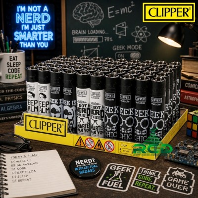 CLIPPER LIGHTER NERD SENTENCES 48CT/ DISPLAY